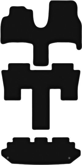 Basic Black Velvet Floor Mats Lancia Phedra 7-seater 2002-2010