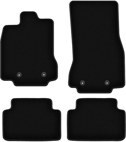 Basic Black Velvet Floor Mats Jaguar Xf I 2wd X250 Sedan Wagon 2007-2015