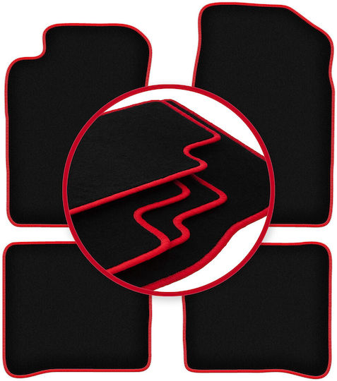 Carlux Red Car Mats for Toyota Carina E Sedan 1992-1998