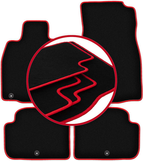 Carlux-red Car Mats Kia Stinger 2wd Liftback 2017
