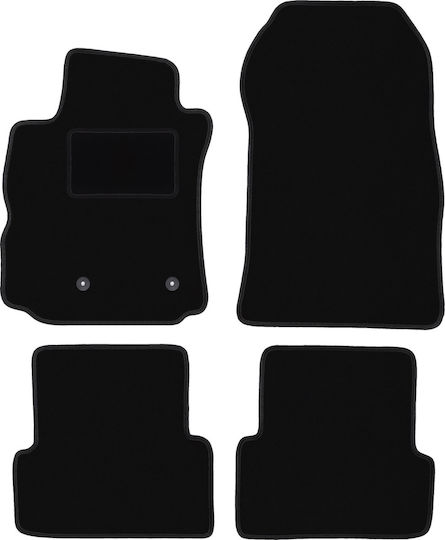 Black Velvet Floor Mats Renault Modus Minivan 2004-2012