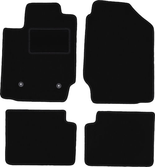 Schwarze Samt-Fußmatten Toyota Corolla E12 E13 Hatchback Kombi Limousine 2002-2007