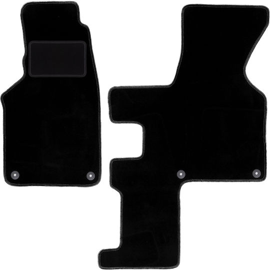 Schwarze Samt-Fußmatten Volkswagen Transporter T4 Caravelle Schaltgetriebe 1993-2001