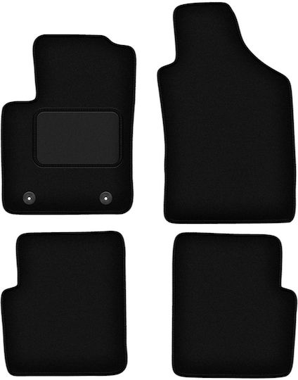 Schwarze Samt-Fußmatten Ford Ka Mk2 Fl Hatchback 2012-2018