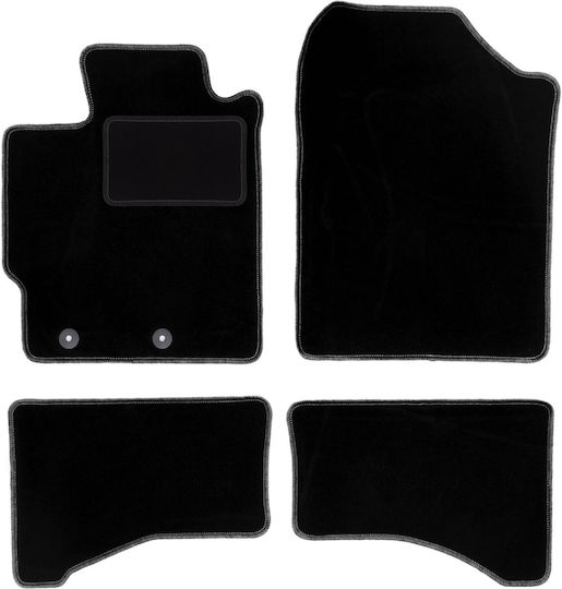 Black Velvet Floor Mats Toyota Yaris Iii Hybrid Hatchback 2013-2017