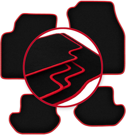 Carlux Red Car Floor Mats Ford Ka Mk1 Hatchback 1998-2006