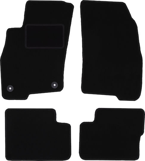 Black Velvet Car Mats Fiat Grande Punto Hatchback 2005-2009