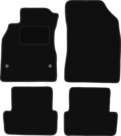 Schwarze Samt-Fußmatten Renault Fluence Limousine 2009-2016