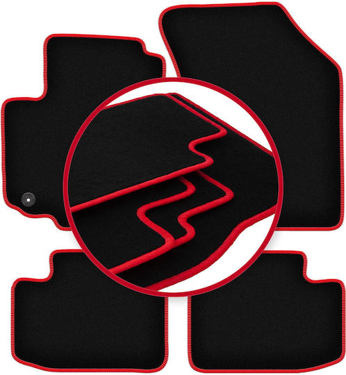 Carlux Red Car Mats for Fiat Sedici Hatchback 2006-2014
