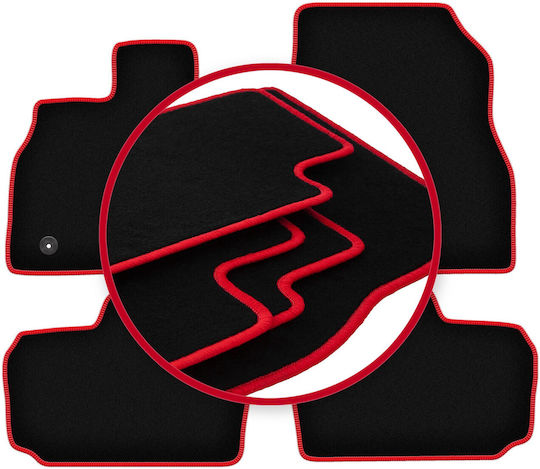 Carlux-rote Autoteppiche Nissan Leaf I Hatchback 2010-2017