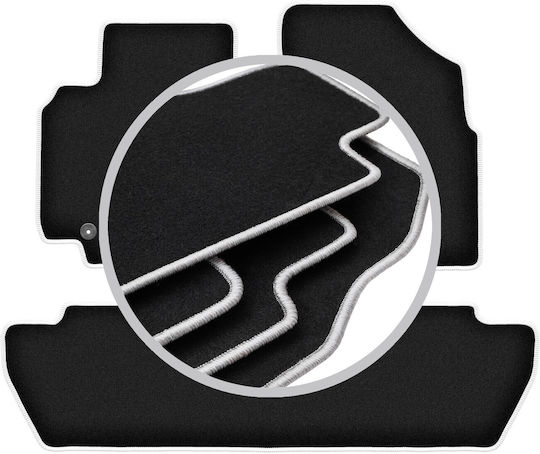 Carlux-silver Car Mats Peugeot Partner Ii Kombivan Tepee 5-seater 2008-2018