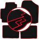 Carlux Red Car Mats for Daihatsu Sirion III M300 Hatchback 2004-2010