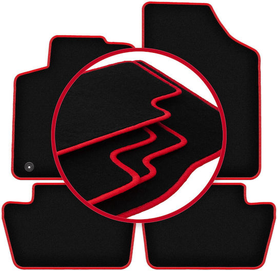 Carlux-red Car Mats Peugeot 307 Hatchback Estate Sw 2001-2009