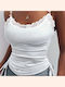 Damen Bluse mit Spitze White