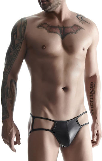 Regnes Fetish Planet Jockstrap Sexy pentru bărbați Negru