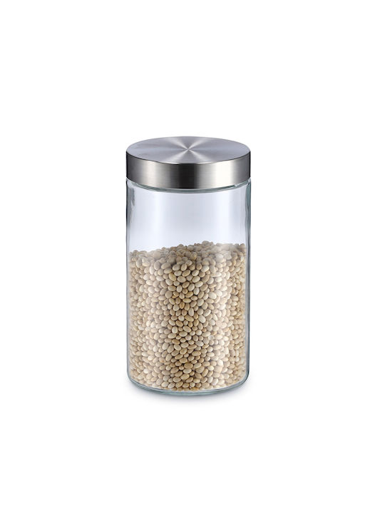 Vase General Use with Airtight Lid Glass Transparent 1600ml