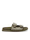 Flache Sandalen Für Damen Grün