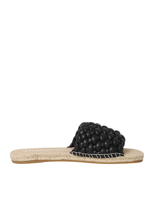 Macarena Women's Flat Sandals in Black Color