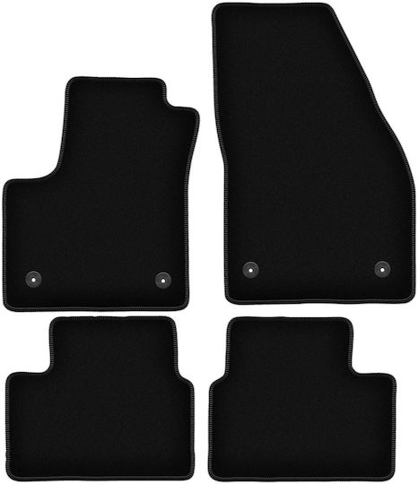 Basic Black Velvet Floor Mats Opel Meriva B Minivan 2010-2017