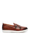 Leder Herren Mokassins in Tabac Braun Farbe