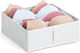 Fabric Storage Case for Belts / Socks / Underwear / Ties in Ecru Color 30x30x11cm 1pcs