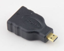 Vcom Ca325 Adapter von HDMI Buchse auf Micro-HDMI Typ D Stecker, abgeschirmt, vergoldete Kontakte, schwarz