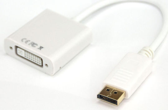 Vcom Adapter DisplayPort M zu DVI F Weiß