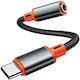 Xmart OTG USB Type-C адаптер 3.5 мм от USB C мъжки към AUX женски, сив