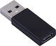 Vcom Ca436mi Adapter USB A M zu USB C F Schwarz