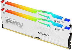 Kingston Fury Beast RGB 16GB DDR5 με 2 Modules 2x8GB Kingston Fury Beast RGB 16GB DDR5 με 2 Modules 2x8GB