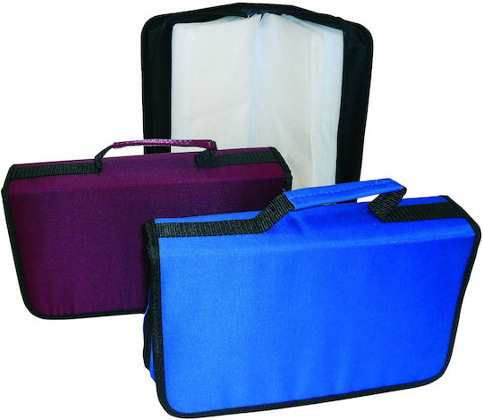 CD DVD Case with Zipper & Strap, 96 Slots