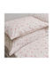 Charalambidis Textiles Ρετρό Σετ Μαξιλαροθήκες Ροζ 52x72εκ.