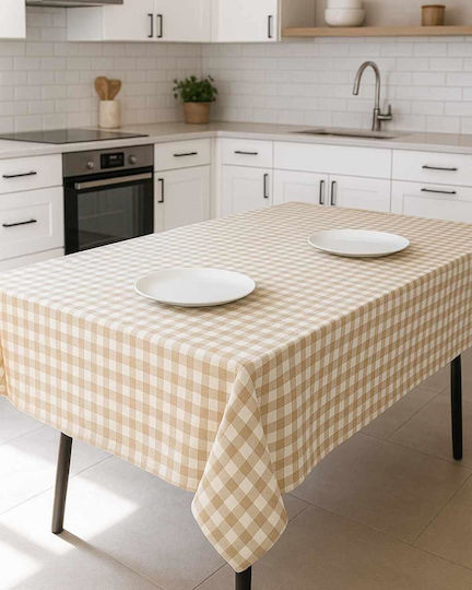 Linea Home Tablecloth Linen Beige 150x180cm