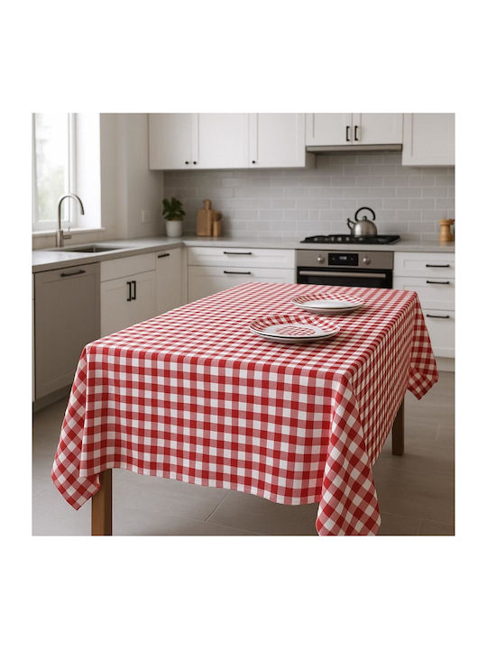 Linea Home Τραπεζομάντηλο Λινό Κόκκινο 150x150εκ.