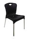 Foldable Dining Room Polypropylene Chair Black