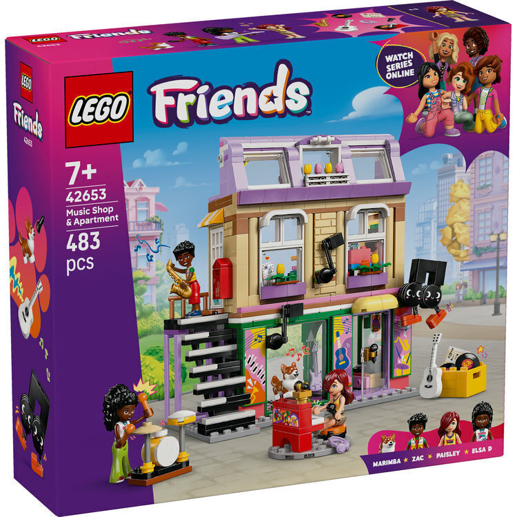 LEGO Friends Music Store & Apartment Pentru 7+ Ani 483 Piese 42653