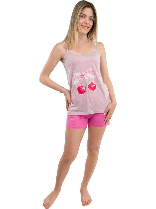 Happy Family Summer Women's Pyjama Set Lilac