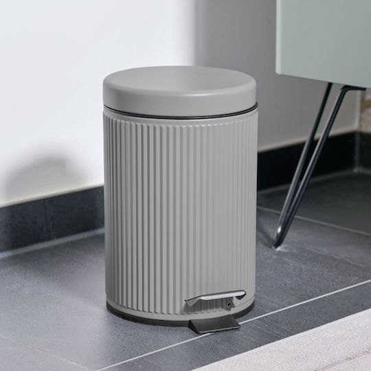 Metallic Bathroom Basket 3lt Gray