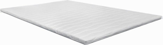 Mega Bazaar Matratzentopper Halb-Doppel Schaumstoff mit Abnehmbarem Bezug 120x200x4cm
