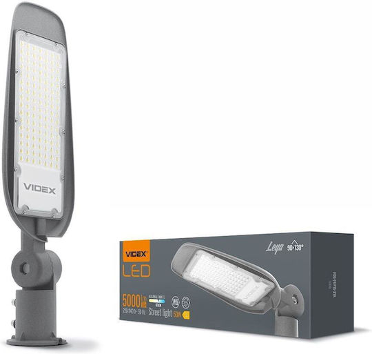 Videx Αδιάβροχος LED Προβολέας 50W Студено бяло 5000К με Τηλεχειριστήριο IP65