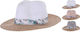 Summer Hat Tropical 34.5x31x10cm White Pink Grey