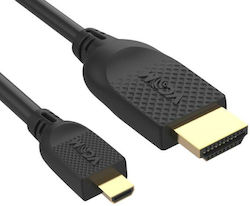 Vcom Cg587 кабел HDMI мъжко към Micro HDMI мъжко 1.8м черен