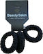 Beauty Salon Black Hair Elastics Set of 3