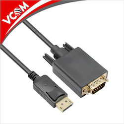 Vcom Cg607 кабел от DisplayPort мъжки към VGA мъжки 1.8м черен Vcom Cg607 кабел от DisplayPort мъжки към VGA мъжки 1.8м черен