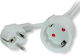 Захранващ кабел Roline C5 19.99.1178 от Schuko M към Schuko F 10m бял