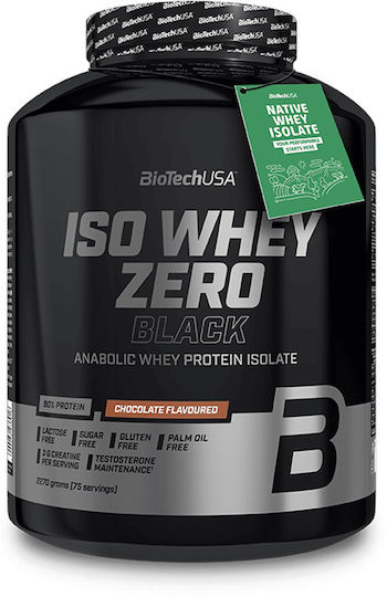 Biotech USA Iso Whey Zero Black Protein Whey with Creatine Gluten & Lactose Free with Flavor Chocolate 1.816kg