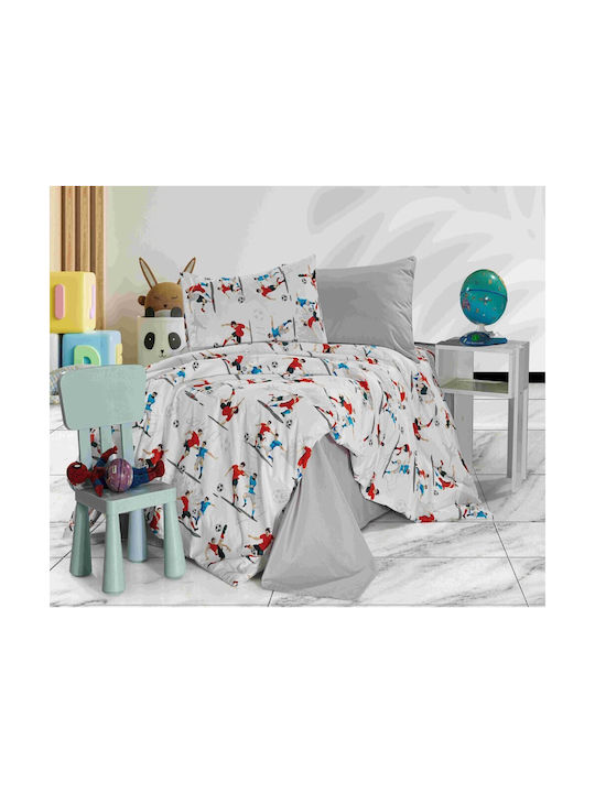 MayHome Baby Bettbezug Set mit Kissenbezug Gray 120x160cm.