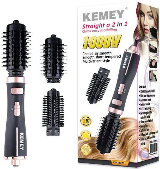 Kemei Electric Brush with Air for Straightening 1000W