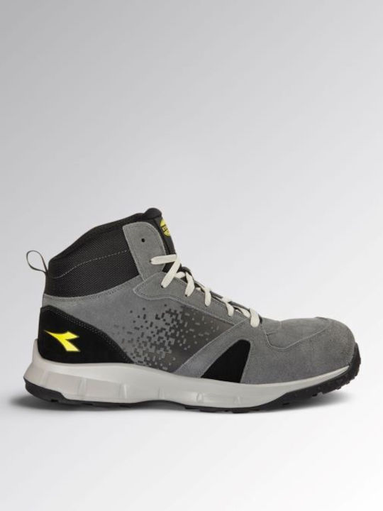 Utility Diadora Waterproof Safety Boot Grey Lite Mid S3S FO SR HRO ESD EN ISO 20345:2022 181025