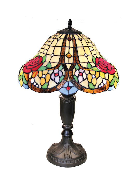 Galifas Metal Vintage Table Lamp for Socket E27 with Bronze Shade and Base